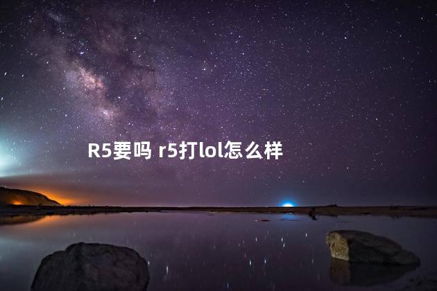 R5要吗 r5打lol怎么样
